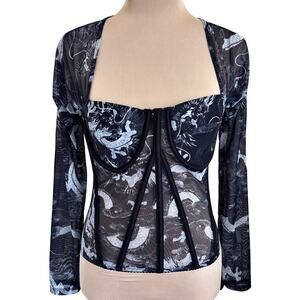 Shades of Blonde Underwire Corset Top Goth Dark Feminine Bridgerton Coquette